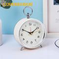 Analog Alarm Clock for Bedroom Vibrant Color Retro Alarm Clock with Night Light Accurate Quartz Movement Metal Hanging Ring Southeast Asian Buyers' Favorite Eye-friendly Alarm Clock. 