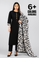 SastaaE Comes With Unstitched 3 Pieces Trending New Season Kataan Silk Plain Shirt & Trouser With Calligraphy Silk Printed Dupatta Trendy Party Wear Suit For Women & Girls || Unstitched Fabric For Women. 