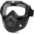 Detachable Bike Face Mask Goggles Stylish Design. 