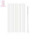 Reusable Clear Straws Reusable Tumbler Straws Set Flexible Drinking Straws for Home Bar Straight Pipe Design Eco-friendly Beverage Straws Versatile Clear Straws. 