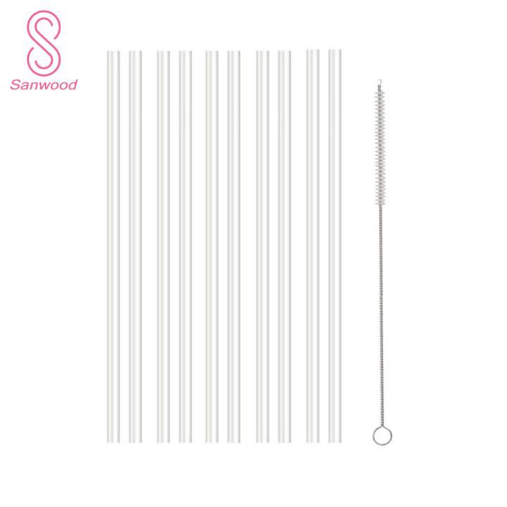 Reusable Clear Straws Reusable Tumbler Straws Set Flexible Drinking Straws for Home Bar Straight Pipe Design Eco-friendly Beverage Straws Versatile Clear Straws