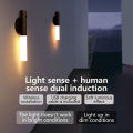 LED Wood Night Light PIR Motion Sensor Magnetic Wall Lamp USB Rechargeable Lights Home Staircase Bedroom Lamp Bedside Lighting. 