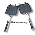 Grill Pan Mini Non Stick Pan,Double Non stick Frypan Panini Maker Pan, Bread Presser. 