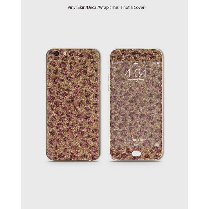 Oppo F1S Phone Skin Front Back And Sides Pink Glitter Leopard Texture Skin