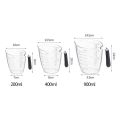 900 ML /400 ML /200 ML 3 Piece Acrylic Plastic Measuring Mixing Baking Jugs Cups. 