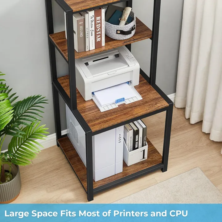 Printer%20Stand%20with%20Storage%20Shelf,%2049.2%20inch%20Large%20Tall%204%20Tier%20Printer%20Table%20for%20Home%20Office%20Organization%20Space%20Saving%20Desk%20Rack%20for%20Printer%20Computer%20CPU%20Shredder%20-%20Image%204