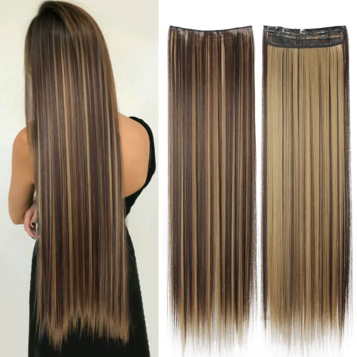 New%205%20clips%20Long%20straight%20hair%20extension%20for%20girls%20and%20women's%20-%20Image%204
