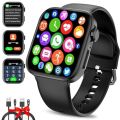 Black Advanced New Version Bluetooth Digital Wrist Smart Watch IP67 Waterproof Bracelet Support Mobile Notification With Mobile App Connectivity Fitness Tracker & BP Monitor Step Counter 1.74 Inch TFT Screen With Digital & Smart Display. 