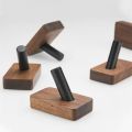 Superman Ruoias Self-adhesive Solid Wooden Hook Walnut Key Decorative Towel Holder Hook Door Hanger Wall Coat Rack Kitchen Bathroom Organizer. 