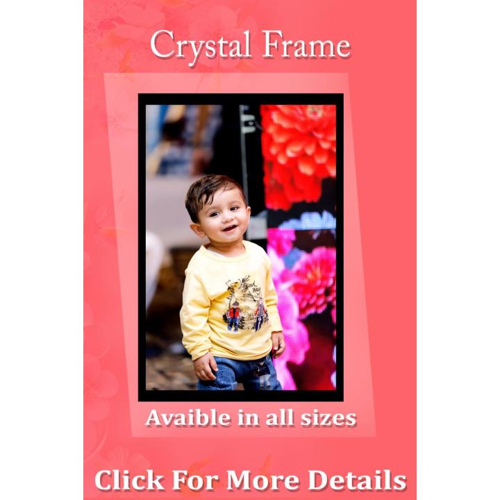 Customized Photo Print with Crystal Frame Digital Premium Quality Resolution HD Print Glossy & Matt Finishing Frame 4x6 to 20x30 crystal set