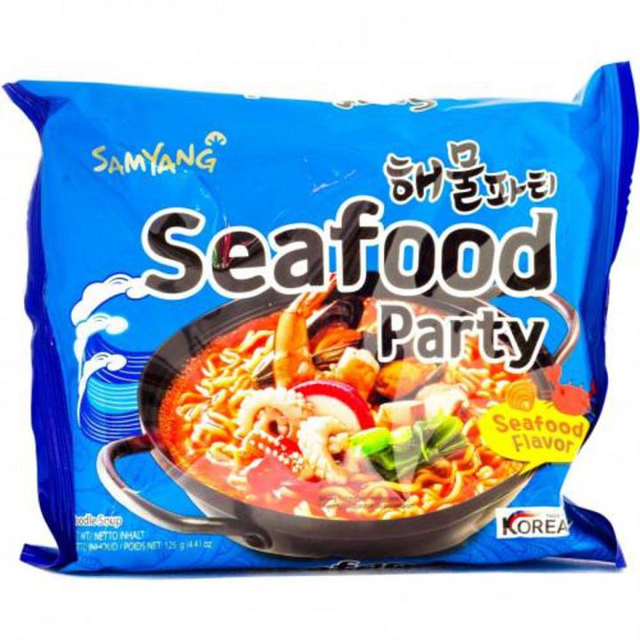 Samyangg Seafood Party Korean Style Ramen Noodle Soup, 125g X 1 Packs 1