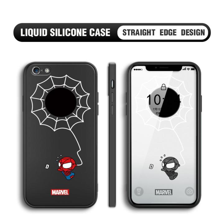 Jizetin for iPhone 5 / 5S / SE Back Cover Cute Spiderman For Boys Liquid Silicone Phone Case Soft Full Camera Protect Phone Cases