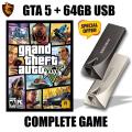 Grand Theft Auto V (GTA 5) Full Offline PC Game – Complete Setup in 64GB USB Drive | Plug & Play Installation | High Graphics Open World Game for Windows 10 / 11. 
