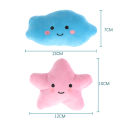 Mini Star Cloud Soft Plush Sounding Toy Colorful Plush Stuffed Doll Dog Pet Toy Cologo. 