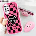 Jizetin for Infinix Note 10 Pro / Note 10 Pro NFC Back Cover + Free Pop Socket Love Ripple Soft Wavy Shape TPU Phone Case For Girls Boys. 