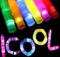 Colorful Telescopic Tubes Fidget Toys Plastic Sensory Pop Tubes Stress Relief Random Color LED Flash Pop Tubes Sensory Toy Stress Relieve Supplies / Kid Autism Anti Stress Plastic Bellows Squeeze Toys Adults Decompression Kids Toys Gifts. 