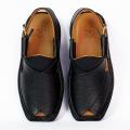 Black Traditional Peshawari Chapal For Men. 