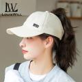 LouisWill Women Baseball Cap Empty Top Large Brim Visor Cap Women High Ponytail Baseball Cap Empty Top Sunscreen Cap  Outdoor Urban Sports Sun Protection Hat  Hip Hop Hats. 