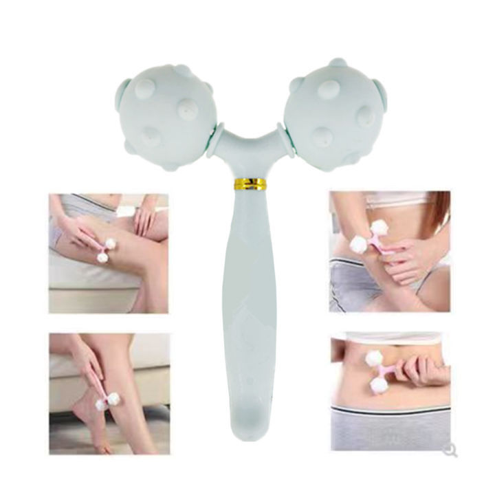 Y-shaped Body Massager With Raised Beads Stress Relief Manual Massage Knob Leg Arm Back Neck