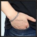 Mens Link Chain Bracelets Bangles Stainless Steel Wrist Band Hand Chain Male Jewelry Gift. 