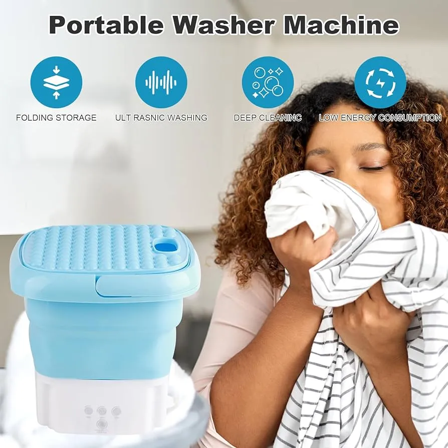 Portable Mini Folding Washing Machine + Dryer - Portable Mini Laundry  Machine For Clothes Multi Color | Daraz.pk