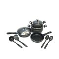 Non Stick Set - 13 Pcs - Cookware Set - Red and Black - Kitchen Set. 