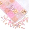 Pink Color Crystal Glass Beads Loose Space Beads for Bracelet Necklace DIY Jewelry Craft Making Accessories. 