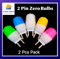 Pack of 2 LED Night Bulb Night Lamp with 2 Pin Plug AC 220V (Random Colors). 