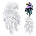 Large Resin Molds Diy Transparent Silicone 3D Eagle Head Moulds Soft Flexible Animal Molds For Candy, Cake, Ice Cube, Reusable Molds For Casting Art Crafts Silicone Mold. 
