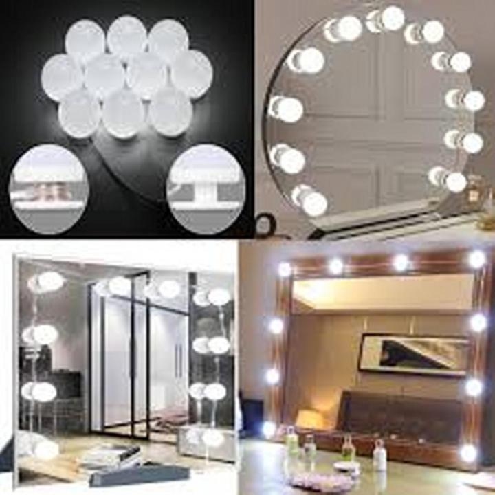 Led Vanity Lights Strip Kit with 14 Dimmable Light Bulbs for Full Body Length Makeup Mirror, Wall Mirror, Plug in Vanity Mirror Lights with Power Supply, 3 Color Modes, Mirror Not Included