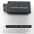 2 PCS Gigabit 100/1000M A/B SC Ethernet Fiber Switch Media Converter Rj45 Optic Transceiver Black Plastic+Metal. 
