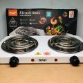 Electric Stove (Double) for cooking, Hot Plate heat up in just 2 mins, Easy to clean, 2000W.. 