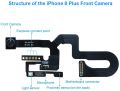 iphone 8 Plus Front Camera Flex Cable (strip) With Proximity Sensor + Microphone. 