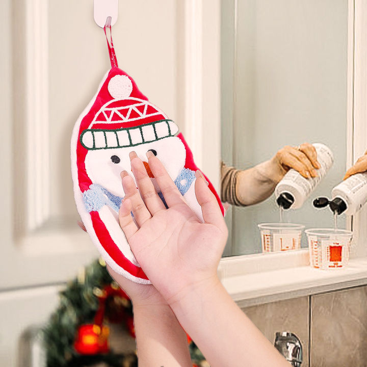 1/2/3Pcs%20Cute%20Christmas%20Hand%20Towels%20Absorbent%20Kitchen%20Towel%20Cute%20Xmas%20Home%20Decor%20Snowman%20Xmas%20Tree%20Kids%20Hanging%20Towel%20Bathroom%20Towel%20-%20Image%205