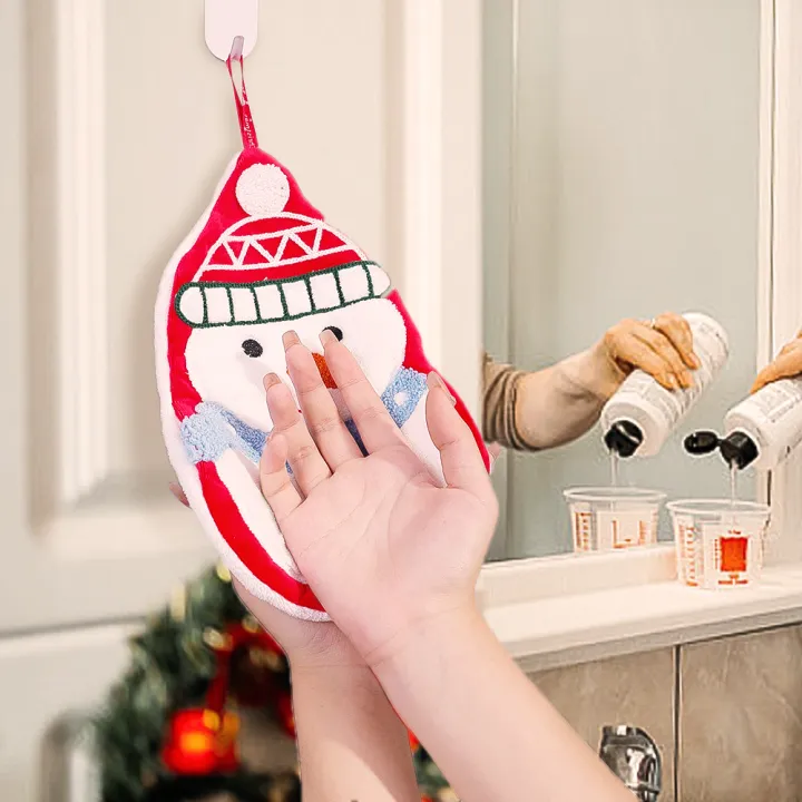1/2/3Pcs%20Cute%20Christmas%20Hand%20Towels%20Absorbent%20Kitchen%20Towel%20Cute%20Xmas%20Home%20Decor%20Snowman%20Xmas%20Tree%20Kids%20Hanging%20Towel%20Bathroom%20Towel%20-%20Image%205