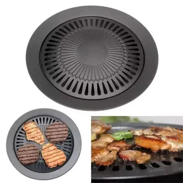 Non%20Stick%20Grill%20Bbq%2032cm%20/%20Bbq%20Grill%20Frying%20Pan%20Non-stick%20Korean%20Traditional%20Cast%20Iron%20Grill%20Pan%20-%20Image%203