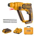 Ingco CRHLI201681 Cordless Rotary Hammer Charger Battery Included. 