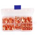 OYPFXMI- Bolt Hole Tinned Copper Cable Lugs Terminals Set Wire Terminals Connector with Copper Ring Lug Terminals Wire Crimp Connector Kit OT 10A 20A 30A 40A 50A (Pack Of 70). 