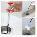Drain Opener Cleaning Bathroom Sink Tool ABS and Stainless Steel Hair Catching Drain Cleaner Wire Spring Sink Cleaning Stick Catchingl Overflow Clog Water Pipe Unblocked Kitchen Bath Rod Remover Crystal Drain Opener. 