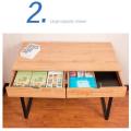 STI-001 - Wooden Study Work Table Durable unassembled 2 Drawers Computer Desk Office Working Study Desk Table Metal Legs Laptop Table for Home Office. 