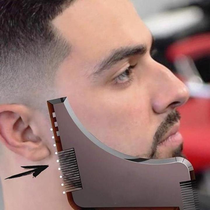 Beard Shaping Tool Template Beard Shaper Tool PLUS Comb For Line Up and Men Bread Comb