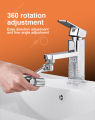 Faucet Robotic Arm Faucet 360 1080°| Universal Rotation Faucet Extension| Splash-proof Faucet| Mechanical Arm Faucet |Water Nozzle Faucet| Adaptor Kitchen Tap with 2 Water Outlet Modes for Face Washing Gargle Hair Washing| SJR Collections. 