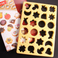 24 Shapes Cookie Cutting Sheet Cutter Mold One Press Heart Moon Star Fruit Platter Biscuit Decoration. 