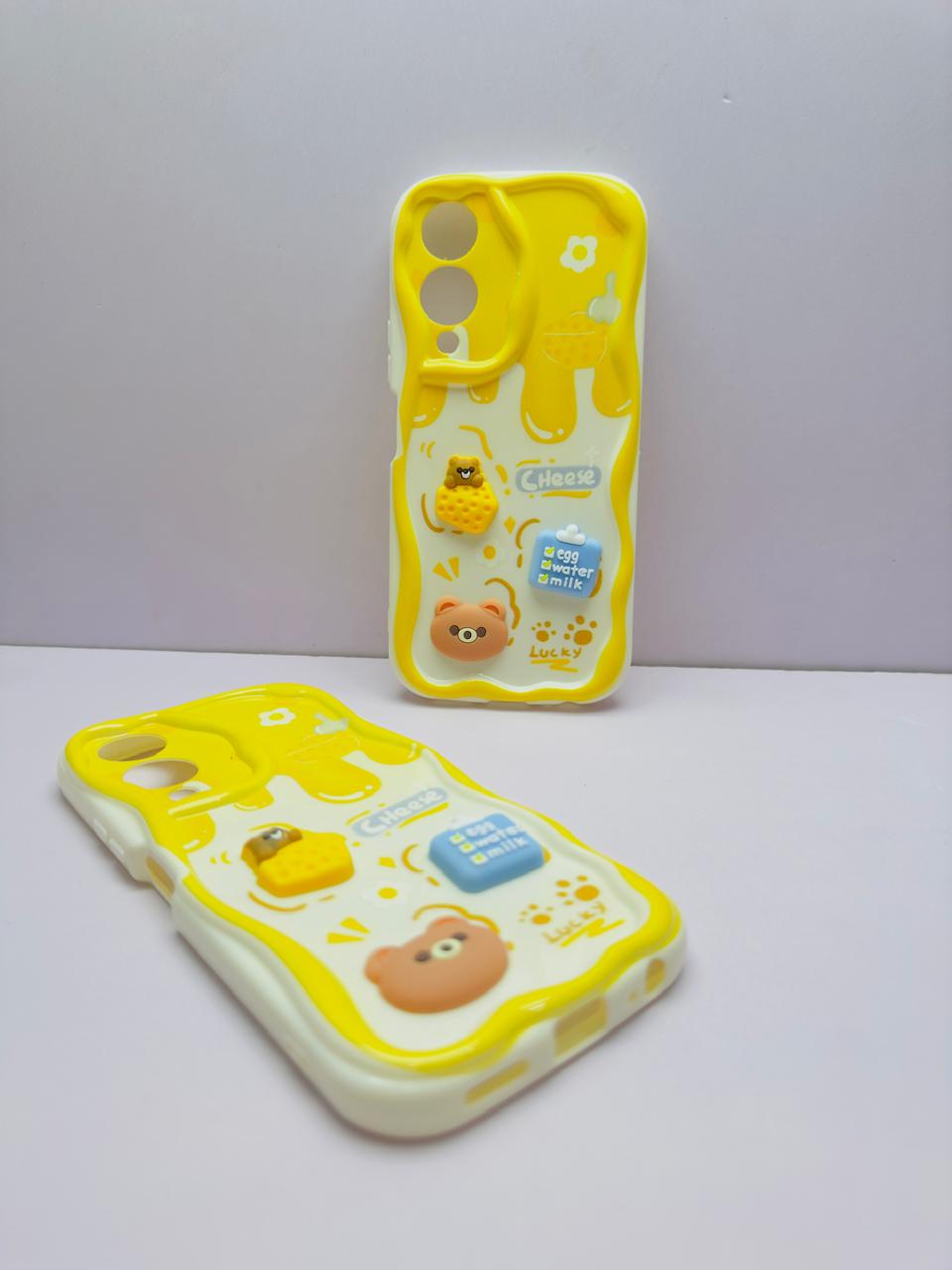 Lahore Mobile Case for Vivo Y17s Back Cover Colorful Wavy Phone Cases - Luxerey Back Cover - Creative Lovely 3D Doll -Girls Back Cover 9