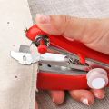 Mini Portable Household DIY Needlework Machines Fabrics Pocket Manual Handwork Outdoor Fabric Stitch Cloth Needle Threader Tailor Sew Handheld Delicate Thread Stitching Repairs Operate Kit Use for Travel and Home. 
