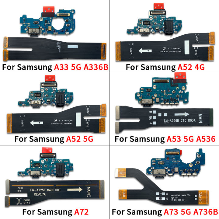 Charging Port Board For Samsung A33 A53 A72 A52 4G A73 5G USB Charger Port Jack Dock Connector Charging Board Flex Cable Micro