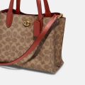 (Premium Quality ) Original COACH Handbag Women's PU Leather Letter Print Tote Bag Single Sling Shoulder Bag Korean Large Capacity Shopping Bag Travel Wrok Bag. 