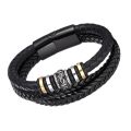 Cross-Border Foreign Trade Ethnic Style Jewelry Stainless Steel Bracelet Men's Multi-Layer Woven Leather String Titanium Steel Magnetic Snap Bracelet Wholesale. 