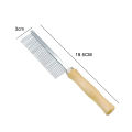 Pet Dog Cat Comb Stainless Steel Pin Teeth Wooden Handle Grooming Fur Hair Brush. 