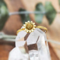 Sunflower Sunflower Ring Women's Japanese and Korean Jewelry Index Finger Ring Fresh Artistic Temperament Ring Women. 